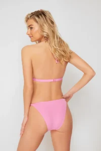 TRENDYOLMİLLA Pink Shirred brazilian Bikini Bottom - Image 5