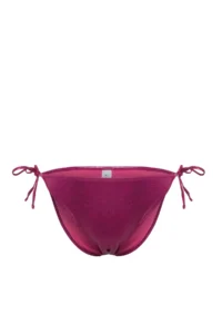 TRENDYOLMİLLA Purple tied up Shiny Lak Printed brazilian Bikini Bottom - Image 6