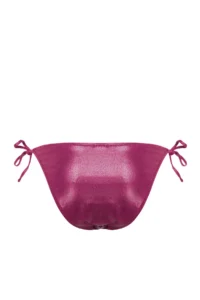 TRENDYOLMİLLA Purple tied up Shiny Lak Printed brazilian Bikini Bottom - Image 8