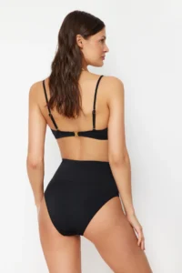 TRENDYOLMİLLA Black with accessories Regular High Waist Bikini Bottom - Image 5