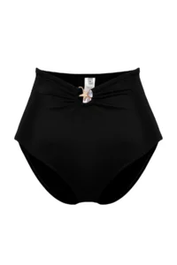 TRENDYOLMİLLA Black with accessories Regular High Waist Bikini Bottom - Image 6