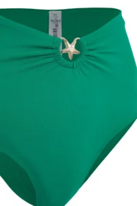 TRENDYOLMİLLA Emerald Green with accessories Regular High Waist Bikini Bottom - Image 6