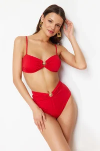 TRENDYOLMİLLA Rejection with accessories Regular High Waist Bikini Bottom - Image 3