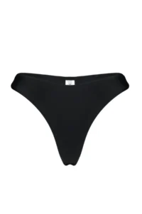 TRENDYOLMİLLA Black V Cut Thong Regular Waist Basic Bikini Bottom - Image 5