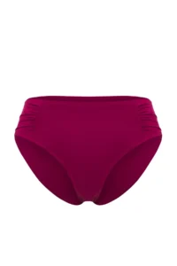 TRENDYOLMİLLA Plum Drapeli hipster Regular Waist Bikini Bottom - Image 5