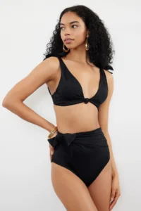TRENDYOLMİLLA Black tied up hipster High Waist Bikini Bottom - Image 6