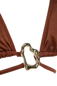 TRENDYOLMİLLA Brown with accessories Triangle Covered brazilian Regular Waist Bikini Set - Image 8