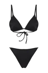 TRENDYOLMİLLA Black Triangle Etekli Covered brazilian Regular Waist 3 Sets Set Bikini Set - Image 6