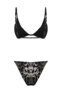 TRENDYOLMİLLA Snake Patterned Triangle Covered brazilian Low Waist Bikini Set - Image 8
