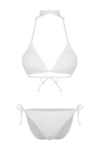 TRENDYOLMİLLA Ecru Triangle Covered Regular Regular Waist Bikini Set - Image 7