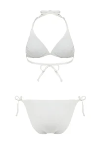 TRENDYOLMİLLA Ecru Triangle Covered Regular Regular Waist Bikini Set - Image 9