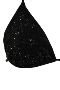 TRENDYOLMİLLA Black Stone Print Triangle Covered brazilian Regular Waist Bikini Set - Image 7