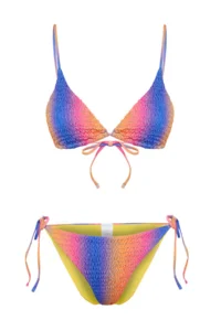 TRENDYOLMİLLA gradient Gipelli Triangle Covered Regular Regular Waist Bikini Set - Image 6