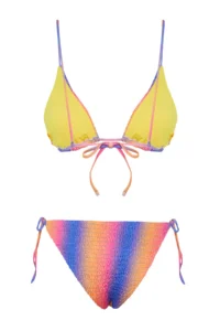 TRENDYOLMİLLA gradient Gipelli Triangle Covered Regular Regular Waist Bikini Set - Image 8
