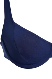 TRENDYOLMİLLA Navy Blue Balkonet Covered Basic Bikini Top - Image 7