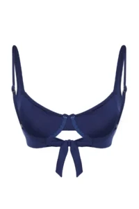 TRENDYOLMİLLA Navy Blue Balkonet Covered Basic Bikini Top - Image 8