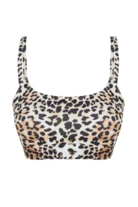 TRENDYOLMİLLA Leopard Patterned bralette Covered Bikini Top - Image 5