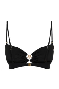 TRENDYOLMİLLA Black with accessories Strapless Covered Bikini Top - Image 8