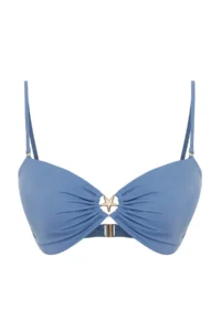 TRENDYOLMİLLA Mavi with accessories Strapless Covered Bikini Top - Image 6