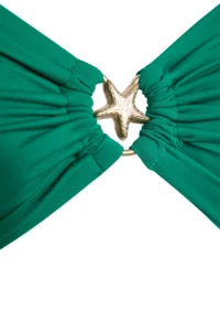 TRENDYOLMİLLA Emerald Green with accessories Strapless Covered Bikini Top - Image 6