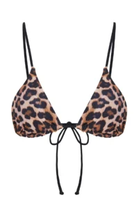 TRENDYOLMİLLA Leopard Patterned Triangle Covered Bikini Top - Image 6