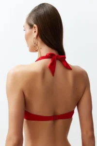 TRENDYOLMİLLA Rejection V Telli balconette Covered Basic Bikini Top - Image 5