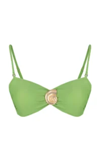 TRENDYOLMİLLA Green with accessories Strapless Covered Bikini Top - Image 6