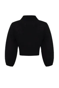 TRENDYOLMİLLA Black Weaving Beach Crop Blouse - Image 15
