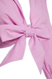TRENDYOLMİLLA Pink Weaving Beach Crop Blouse - Image 7