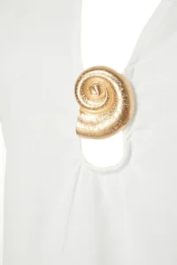 TRENDYOLMİLLA White Weaving Accessory Detailed Beach Mini Dress - Image 8