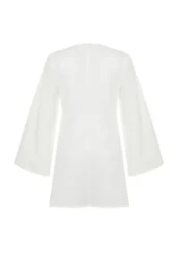TRENDYOLMİLLA White Weaving Accessory Detailed Beach Mini Dress - Image 9