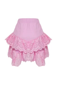 TRENDYOLMiLLA Pink Weaving Embroidered Beach Mini Skirt - Image 8