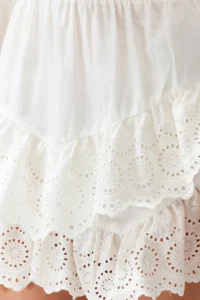 TRENDYOLMiLLA beachwear White Weaving Embroidered Mini Skirt - Image 5