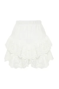 TRENDYOLMiLLA beachwear White Weaving Embroidered Mini Skirt - Image 7