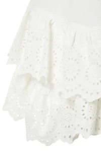 TRENDYOLMiLLA beachwear White Weaving Embroidered Mini Skirt - Image 8