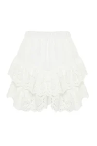 TRENDYOLMiLLA beachwear White Weaving Embroidered Mini Skirt - Image 9