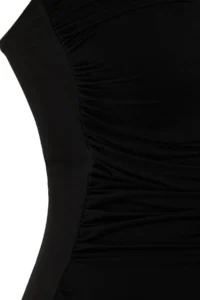 TRENDYOLMİLLA Black Shaping Strapless Covered hipster Basic Swimsuit - Image 6