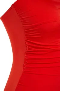 TRENDYOLMİLLA Rejection Shaping Strapless Covered hipster Basic Swimsuit - Image 6