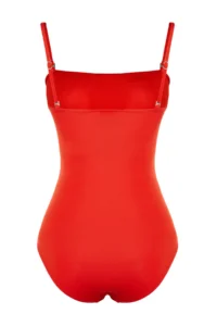 TRENDYOLMİLLA Rejection Shaping Strapless Covered hipster Basic Swimsuit - Image 7