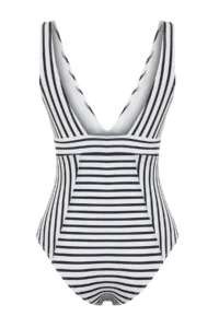 TRENDYOLMİLLA Striped Effective for thinning V-neck Covered Regular Swimsuit - Image 8
