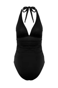 TRENDYOLMİLLA Black Shaping V-neck Covered Regular Swimsuit - Image 8