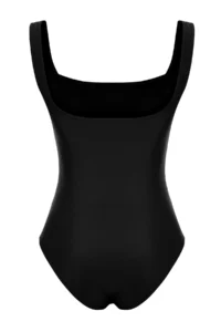 TRENDYOLMİLLA Black Shaping Square Neck Covered hipster Basic Swimsuit - Image 8