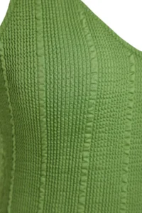 TRENDYOLMİLLA Green Low-cut back V-neck Covered Regular Swimsuit - Image 7