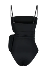 TRENDYOLMİLLA Black Cut Out/Window Detailed Strapless Covered Regular Swimsuit - Image 7