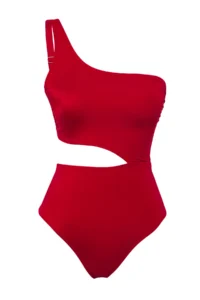 TRENDYOLMİLLA Rejection Cut Out/Window Detailed One Shoulder Covered Brazilian Swimsuit - Image 5