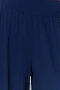 TRENDYOLMİLLA beachwear Navy Blue Weaving Gipelli Maxi High Waist Pants - Image 4