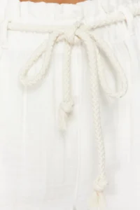 TRENDYOLMiLLA beachwear White Weaving Arched High Waist Mini Shorts & Bermuda - Image 6