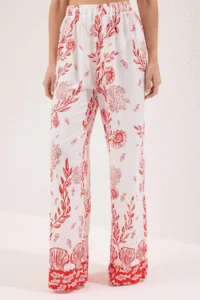 TRENDYOLMİLLA Su Six Patterned Weaving Beach Blouse-Pants Set - Image 3