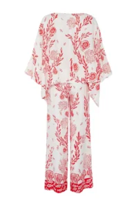 TRENDYOLMİLLA Su Six Patterned Weaving Beach Blouse-Pants Set - Image 6