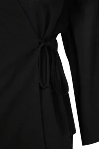 TRENDYOLMİLLA Black Weaving Binding Detailed Maxi Beach High Waist Shirt-Pants Set - Image 8